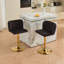 Ensemble de 2 tabourets pivotants à hauteur réglable avec revêtement en velours classique et dossier complet pour bistro et îlot de cuisine-990164843