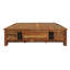 Table basse rectangulaire en bois avec rangement
