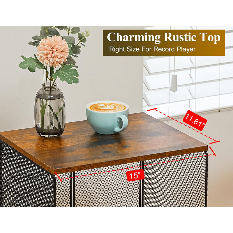 Support pour tourne-disque en vinyle avec support de rangement en vinyle