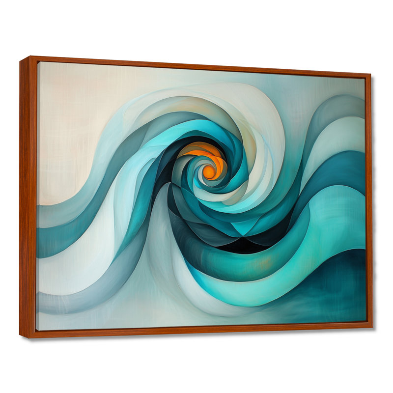 Ombeline - Abstract Large Wall Art, H 12 po x l 20 po, Cadre flottant, Brun