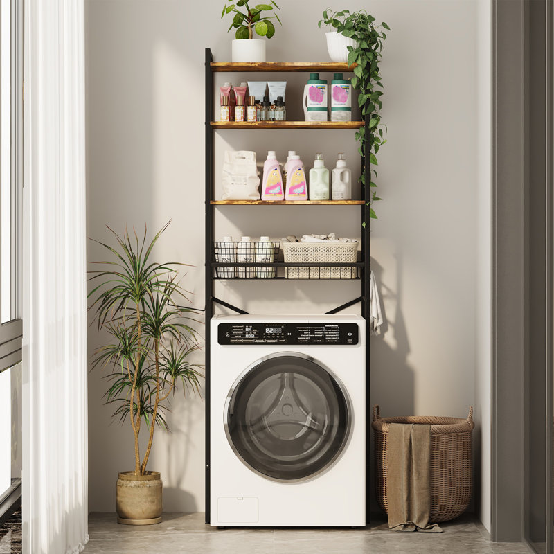 Metal Adjustable Freestanding Over The Toilet Storage, Antique Bronze