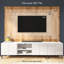 Meuble audio-vidéo modulaire de 118 W avec meuble télé, armoires de rangement, huche et grand panneau mural