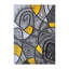 Tapis jaune et gris à motif abstrait moderne Sioar-859659899