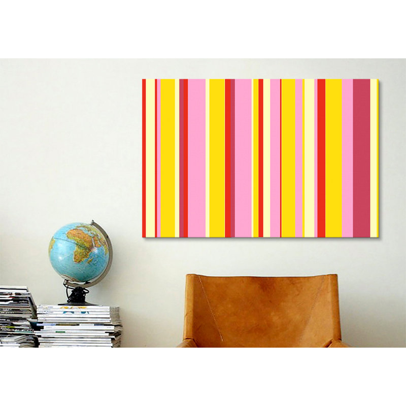 Falsterbo «Striped» - impression sur toile tendue, H 12 po x l 18 po x P 1,5 po, Toile tendue, Pas de tapis