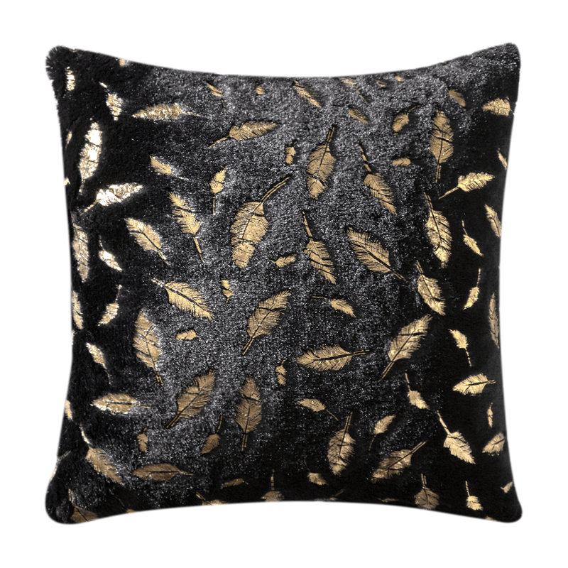 Housse et insert de coussin , Noir, H 20 po x l 20 po x P 4 po