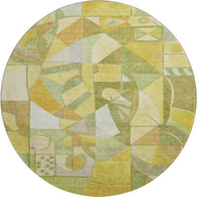 Premium Machine Washable Lubbers AMF1758 Abstract Rug