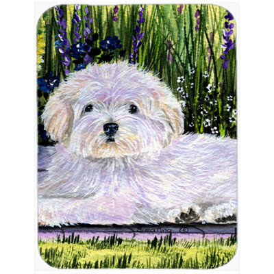 Aonan Coton de Tulear Glass Cutting Board