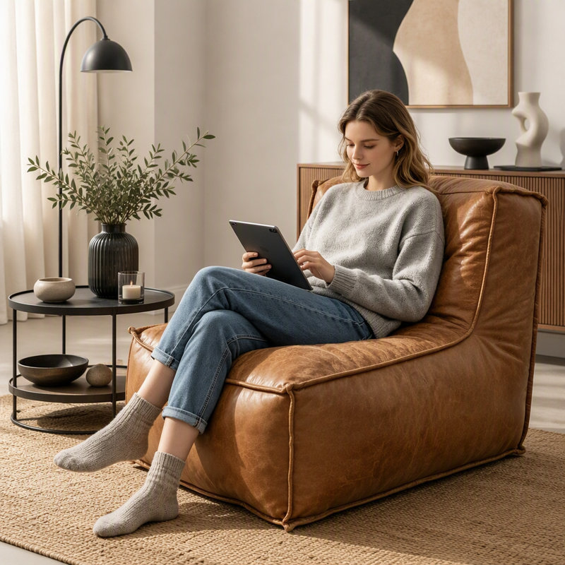 Élégant fauteuil à une place avec dossier sculptural et table d'appoint intégrée pour un confort et un style de salon améliorés