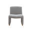 Fauteuil d'appoint confortable, fauteuil de chambre rembourré, conception sans accoudoirs avec pieds en bois et tissu chenille doux pour le salon