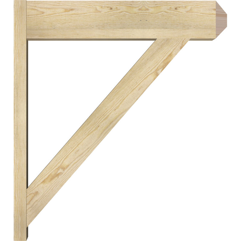 Artisan traditionnel en bois rustique, Sapin Douglas de 8 po (sciage brut), P 34 po x H 38 po