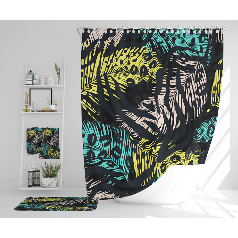 Natham Polyester Shower Curtain Set