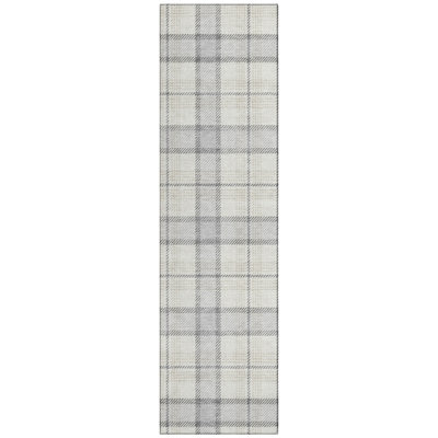 Zinara Gray Washable Indoor-Outdoor Rug - 