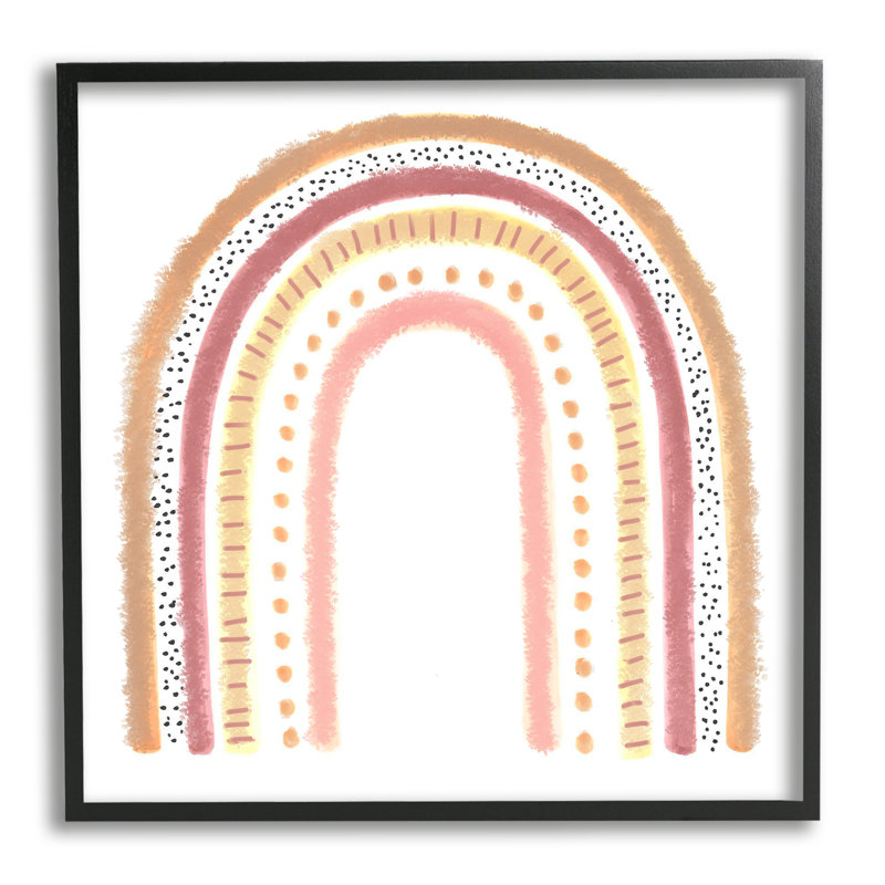 Art arc-en-ciel, H 24 po x l 24 po x P 1,5 po, Giclée encadrée noir minuit