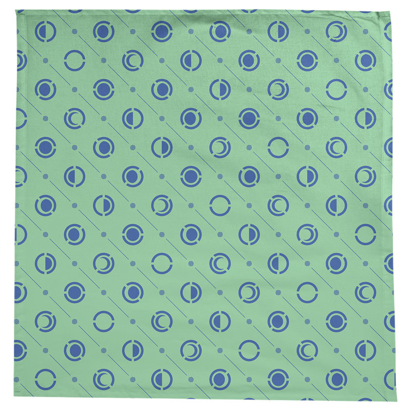 Nappe des phases de lune classiques, Vert/bleu