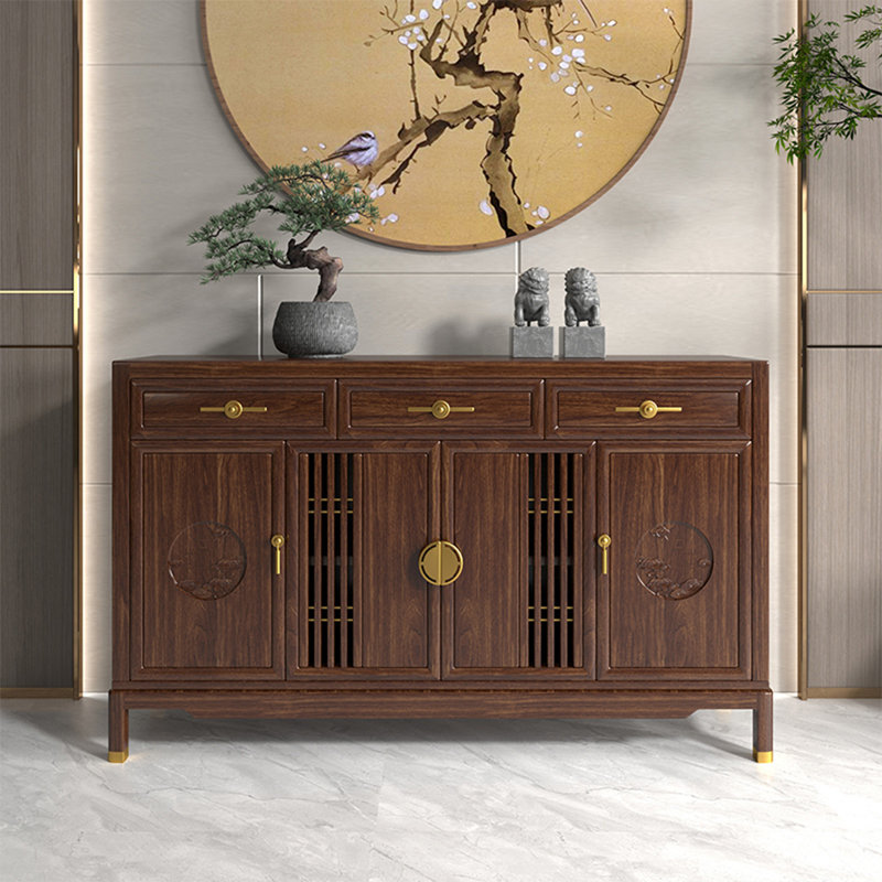 New Chinese Style Accent Cabinet, 35.43" H x 49.21" W x 17.72" D