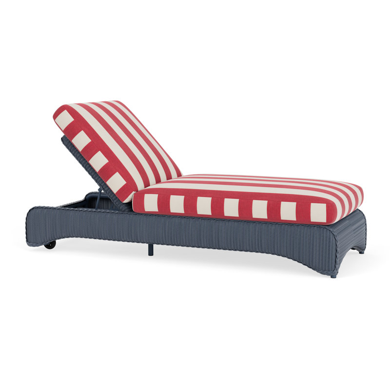 Loom Outdoor Chaise Lounge, Denim Blue, Deering Cadet