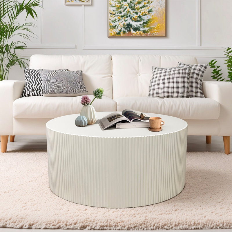 Table basse ronde Wave Wave, Beige