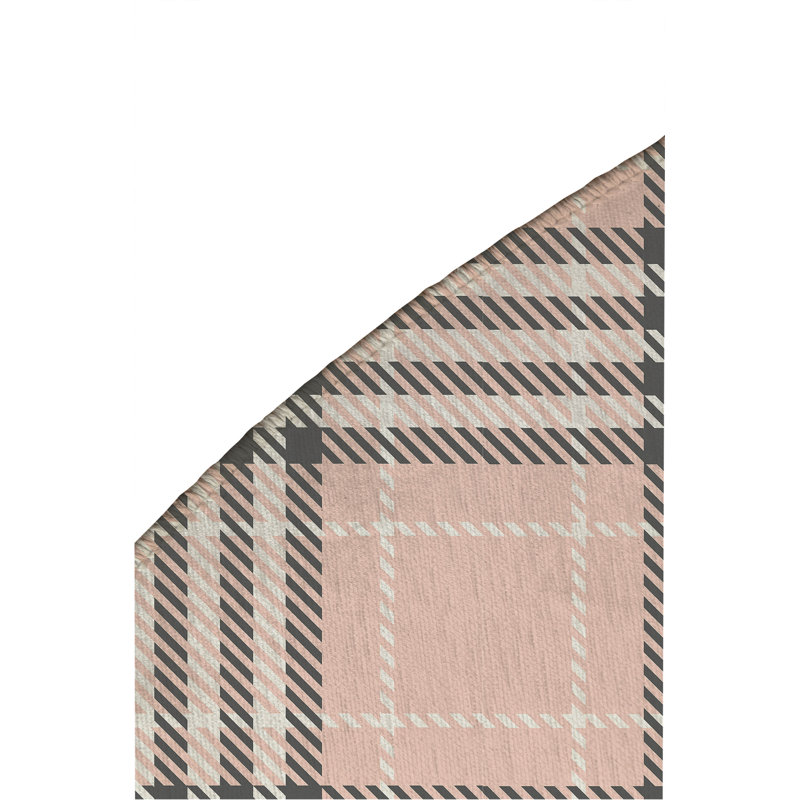 Christopher's Plaid Non-Slip Outdoor Rug, Round 5'