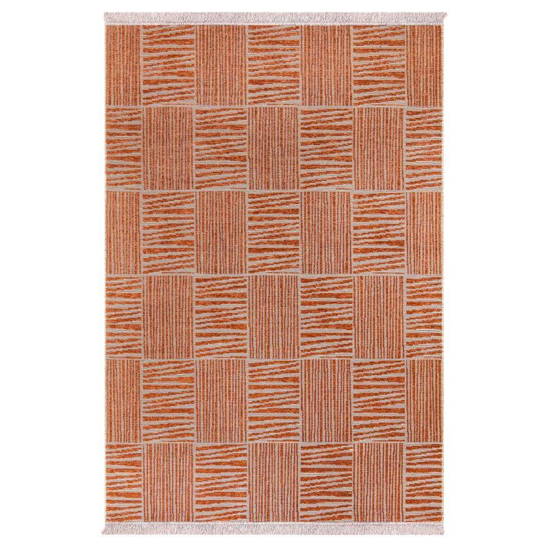 Rhaya Geometric Machine Made Indoor / Outdoor Area Rug, Rectangle 2' x 3'3"