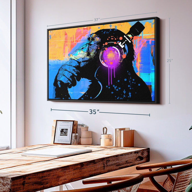 Le penseur, reproduction sur toile, H 25 po x l 37 po
