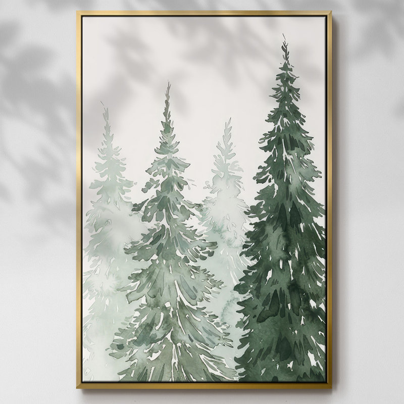 Taillis d'hiver délavé I, H 25 po x l 17 po x P 1,5 po, Encadrement doré