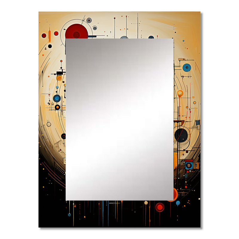 Native American Interconnected Elements Symbol - Native American Art Mirror, Global Unique Wall Mirror, Printed Metal Art