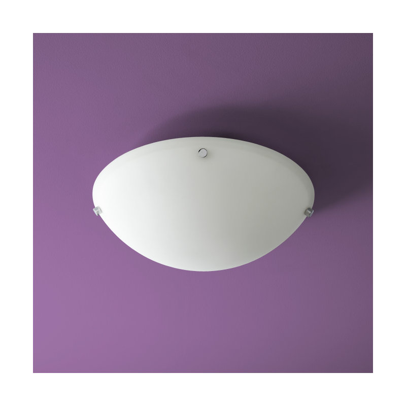 Sunfire Acrylic Flush Mount, Polished Chrome