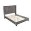 Élégant lit 1pc entièrement rembourré avec structure capitonnée pour chambre à coucher-1220675529-1220675535