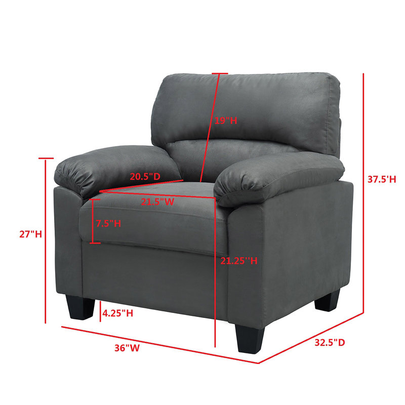 Marionville Upholstered Club Chair, Blue