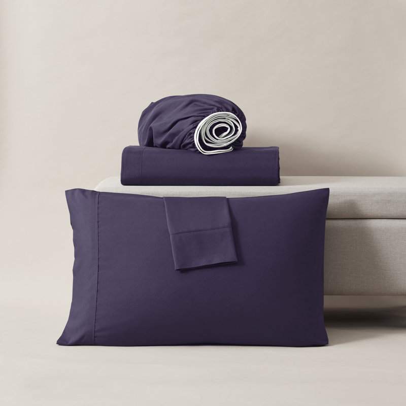 Luxury Collection Classic Smooth Thread Sheet Set, Queen, Cosmic Purple