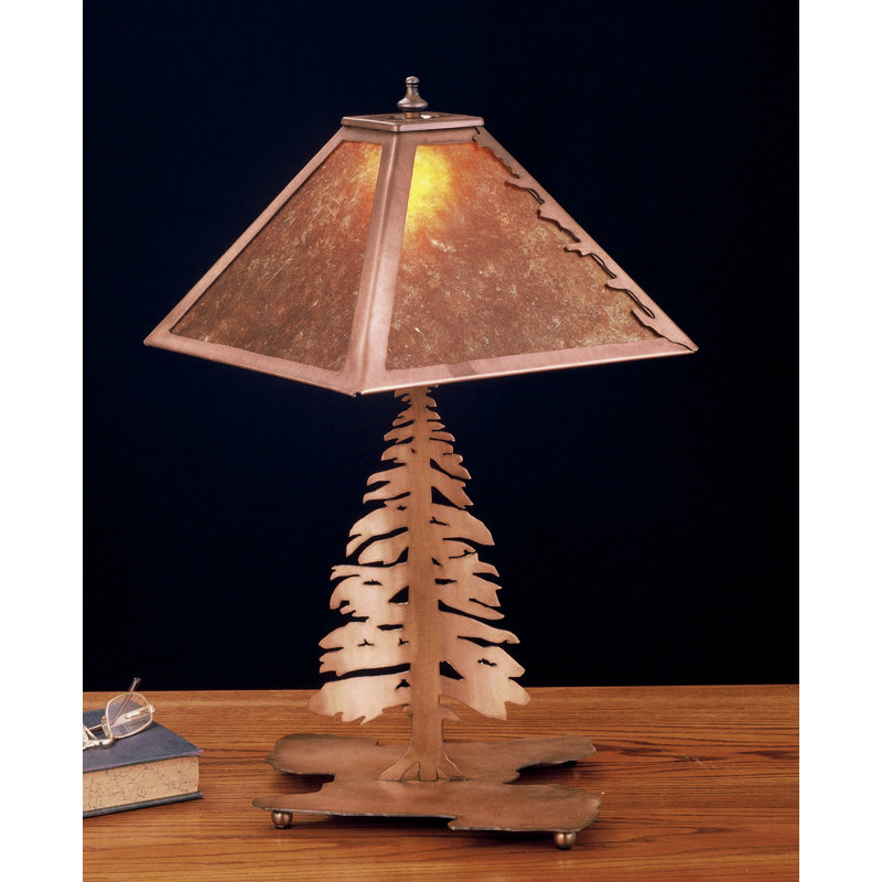 Rustic Lodge Table Lamp, Amber