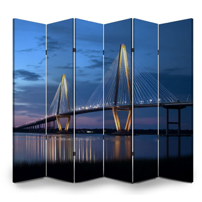 Cloison pliante 6 panneaux paravent Royal Ravenel Bridge