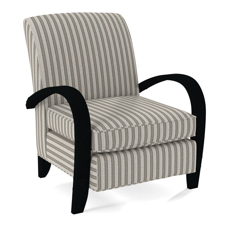 Vero Armchair, Black, White Performance Fabric; 0851-94