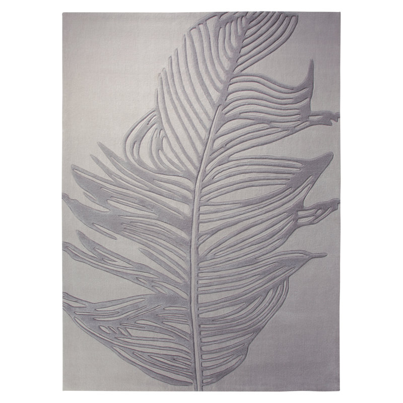 Feather Floral Hand Woven Area Rug, Rectangle 120 x 180cm