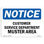 Notice - Customer Service Department Muster Area Sign