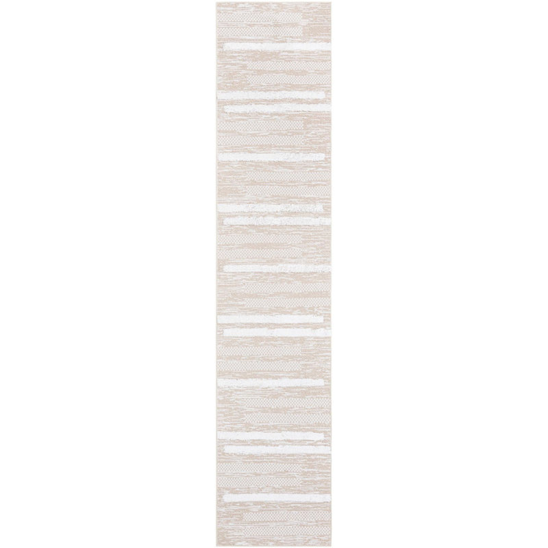 Tapis de couloir en coton Raelyn, Tapis de couloir 2 pi 7 po x 12 pi