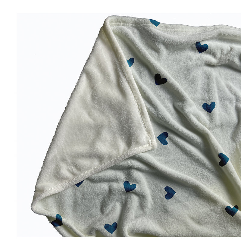 Jeté Little Hearts, L 30 po x L 39,75 po, Sarcelle