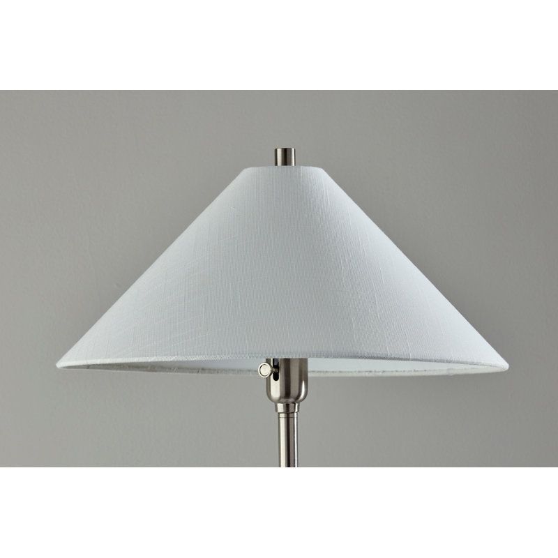 Lampe sur pied Esme, Acier brossé
