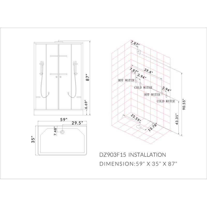 Douche à vapeur Platinum DZ903L, Tinté