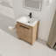 Meuble-lavabo autoportant avec lavabo en céramique et portes d'armoire à fermeture en douceur, seulement meuble-lavabo sans comptoir-131405705-131405707