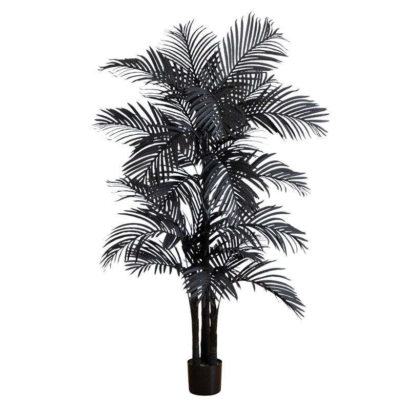 6 pi. Arbre de canne doré artificiel noir doré