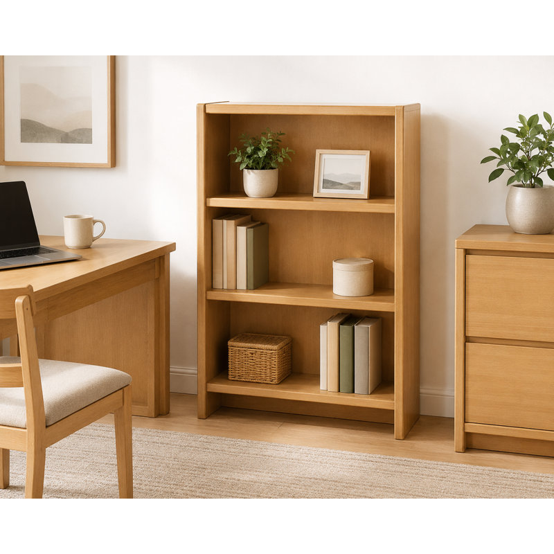McKaylah Bookcase, European Dusty White, (2 Shelf) 48” H x 32” W x 13” D