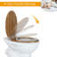 East Urban Home Premium Toilet Seat Toilet Seat With Soft Close, MDF Wood Core, Softclose Hinge, Antibacterial, Design Decor-618577491