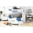 White Full/Full Bunk Bed With Trundle And Stairway - Quality Pine Wood Build, Guardrail For Protection, Generous Storage, Effortless Assembly Procedure Followed Full Over & Staircase, Robust-1540774383