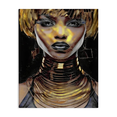 Intense Glam Woman Portrait Canvas Wall Art by Jesse Keith