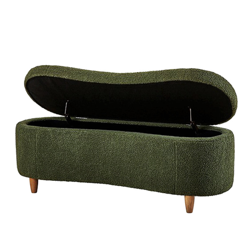 Banc de rangement Boucle Taupe, Vert