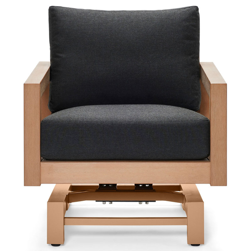 Spring Chair, Linen Sesame, Chestnut Brown