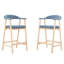 Tabouret de bar contemporain rembourré avec pieds en bois et dossier incurvé-1710128798-1786285505
