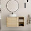 Ensemble de meuble-lavabo mural simple 36 po avec plateau en pierre reconstituée Eaton-698328507-698085267