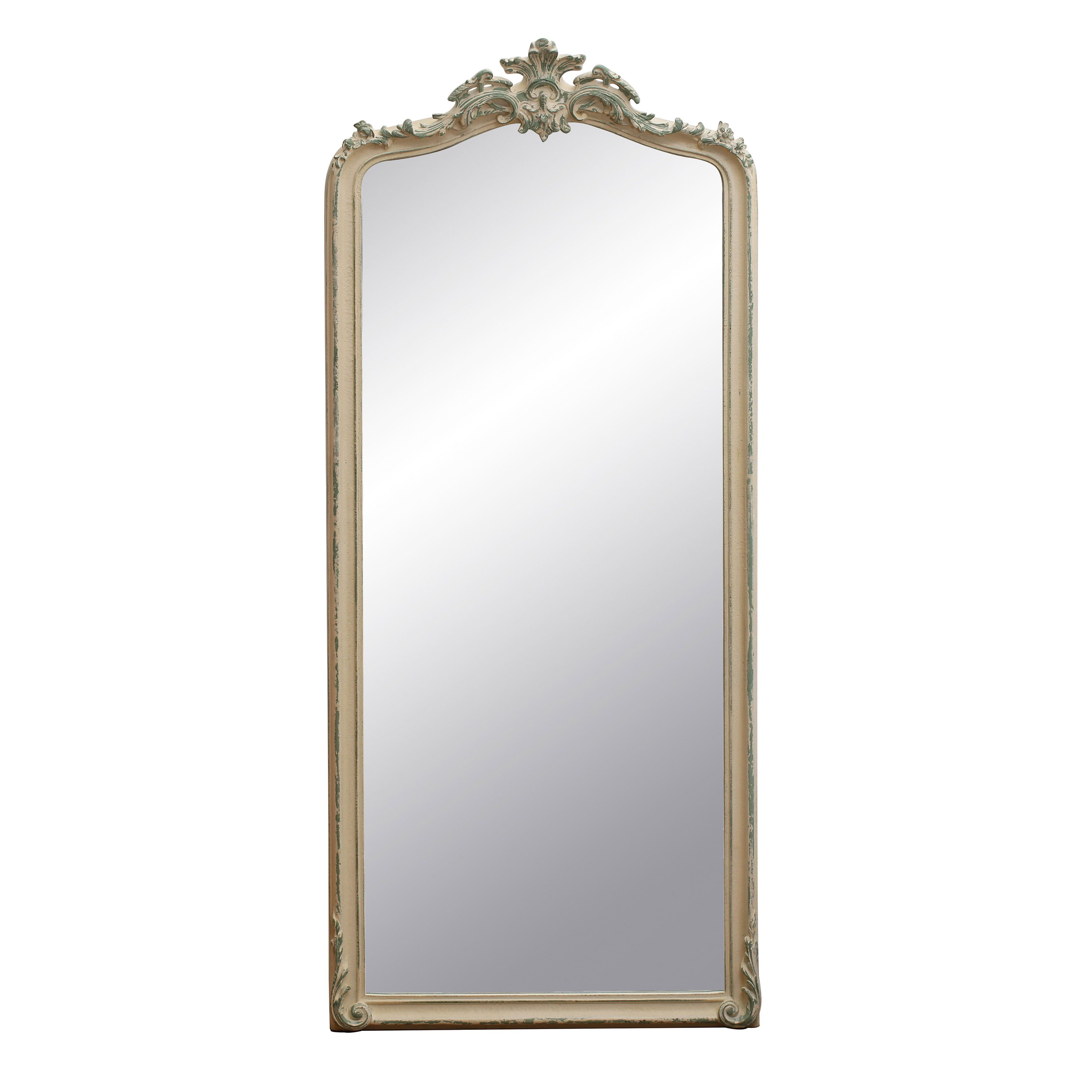 Bloomsbury Market Obion Distressed Resin Framed Wall Mirror Wayfair